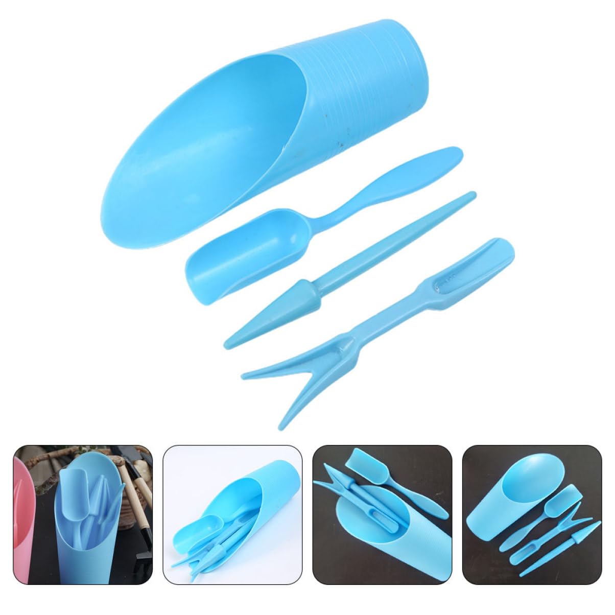 Gardening Tools Hand - 4pcs/set, Plastic Durable Bucket shovel Potted