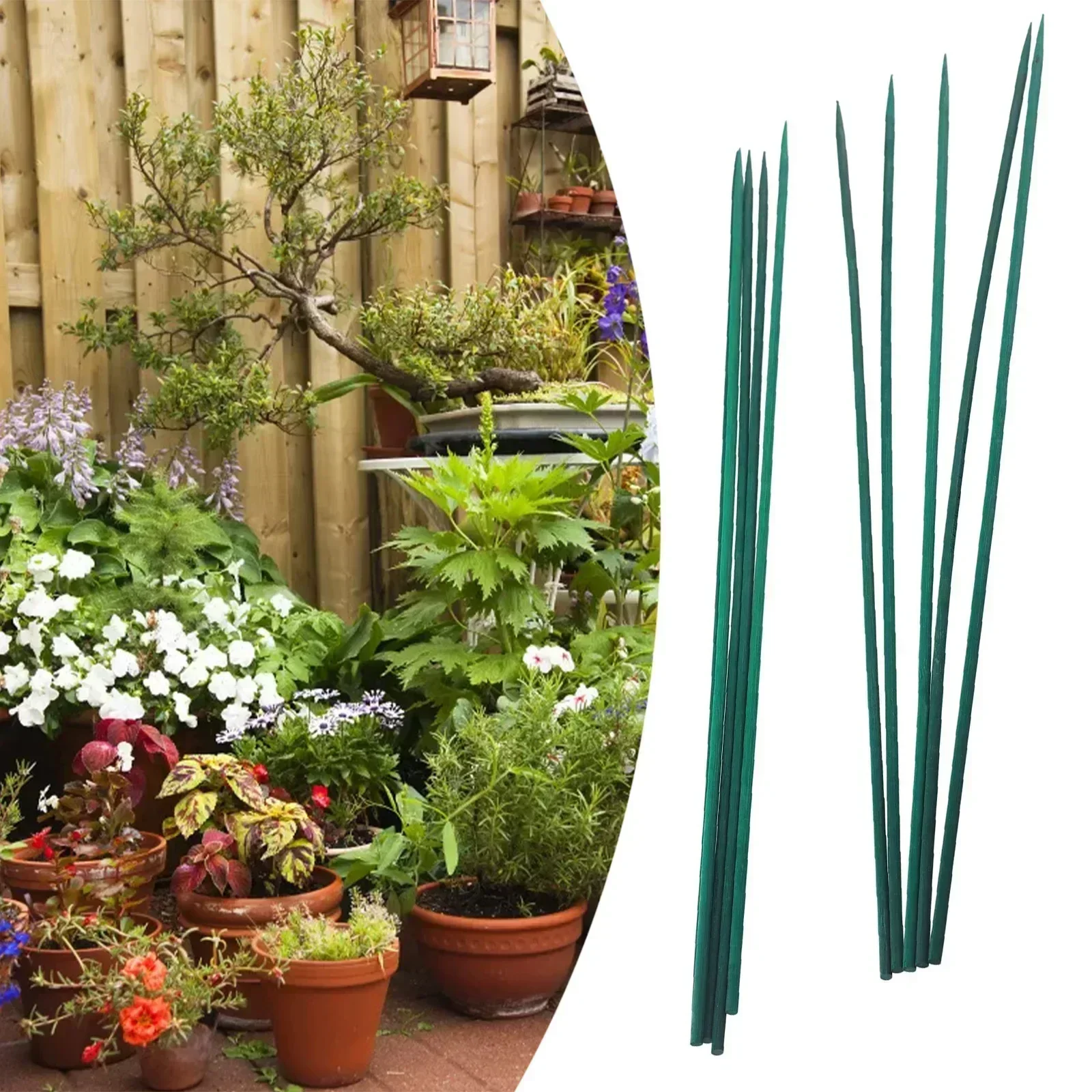 Gardening Tools Gift Set - 10pc 40cm Plant Stake KIT Wood