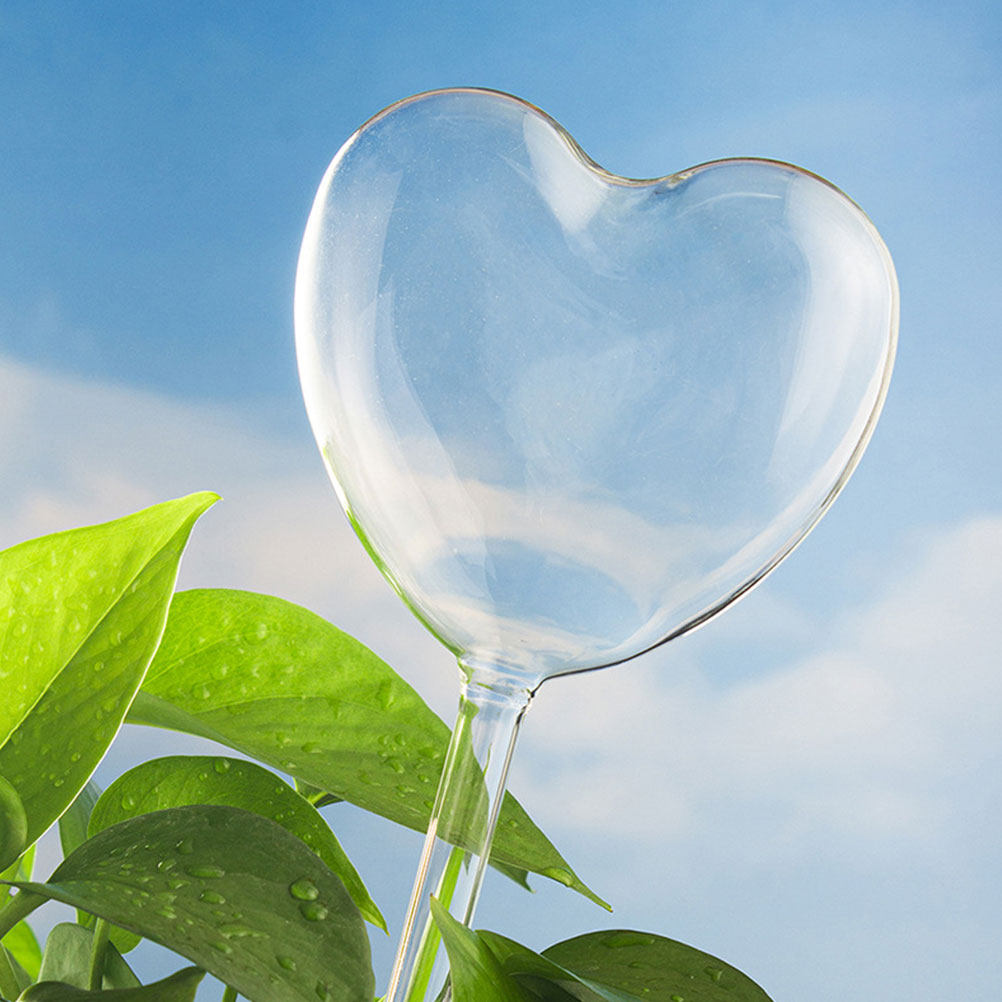 Gardening Tools And Equipment - 3Pcs Heart Shaped Glass Self Watering