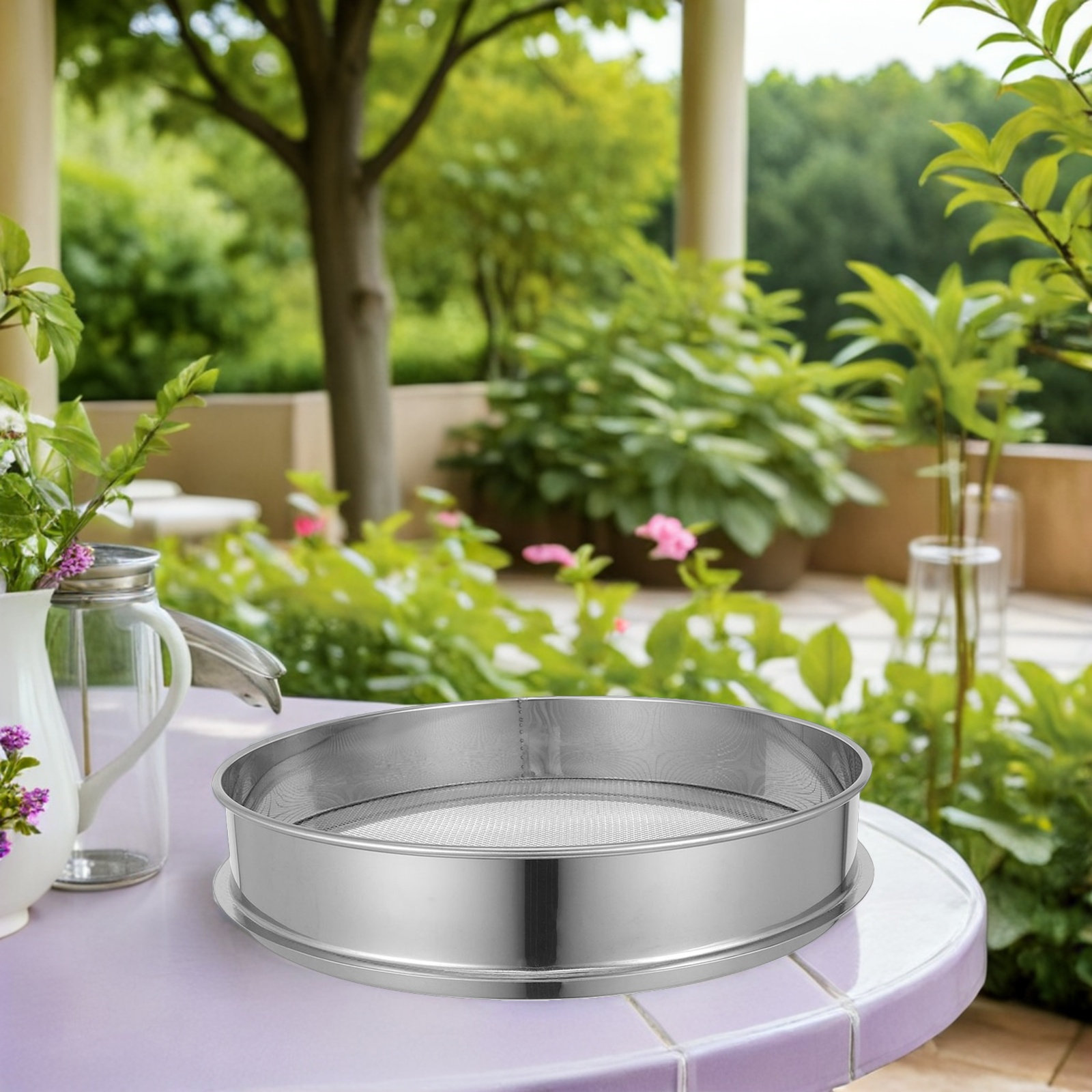 Garden Sieve Soil - 1pcs 35Cm Stainless Steel Garden Soil