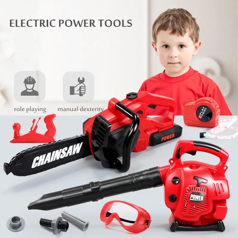 Gardening Tools For 8 Year Olds - Large Size Children Electronic Chainsaw Kids