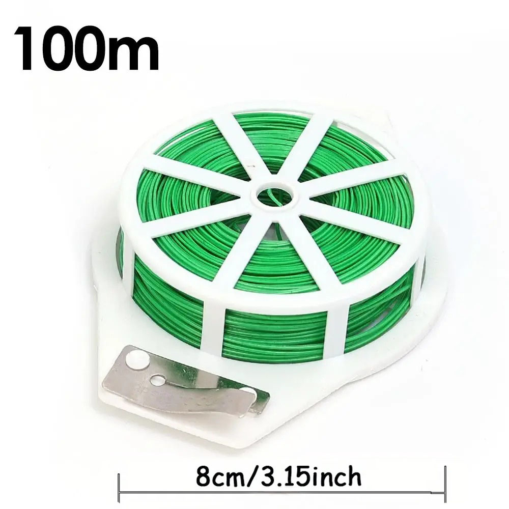 Garden Wire Twist Tie - 1 Roll 100M Eco-Friendly Plastic Steel