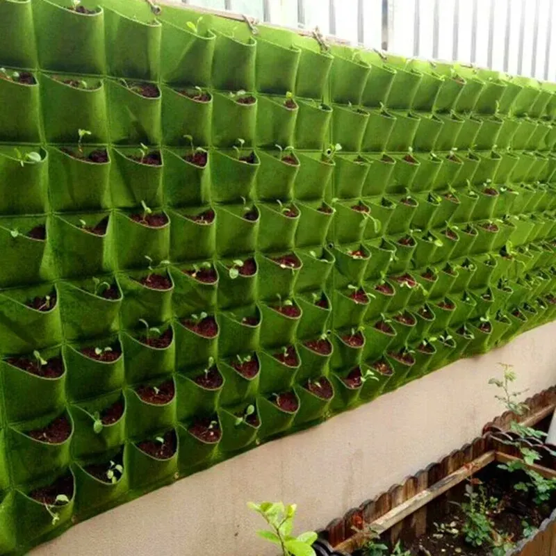 Vertical Wall Planter - NEW Wall Hanging Pockets Planting Bags