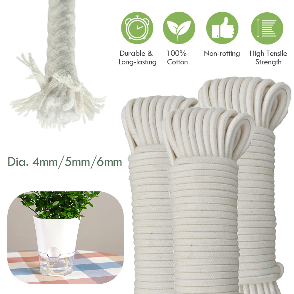 Root Watering Spike - 4/5/6mm Self Watering Cotton Wick Cord