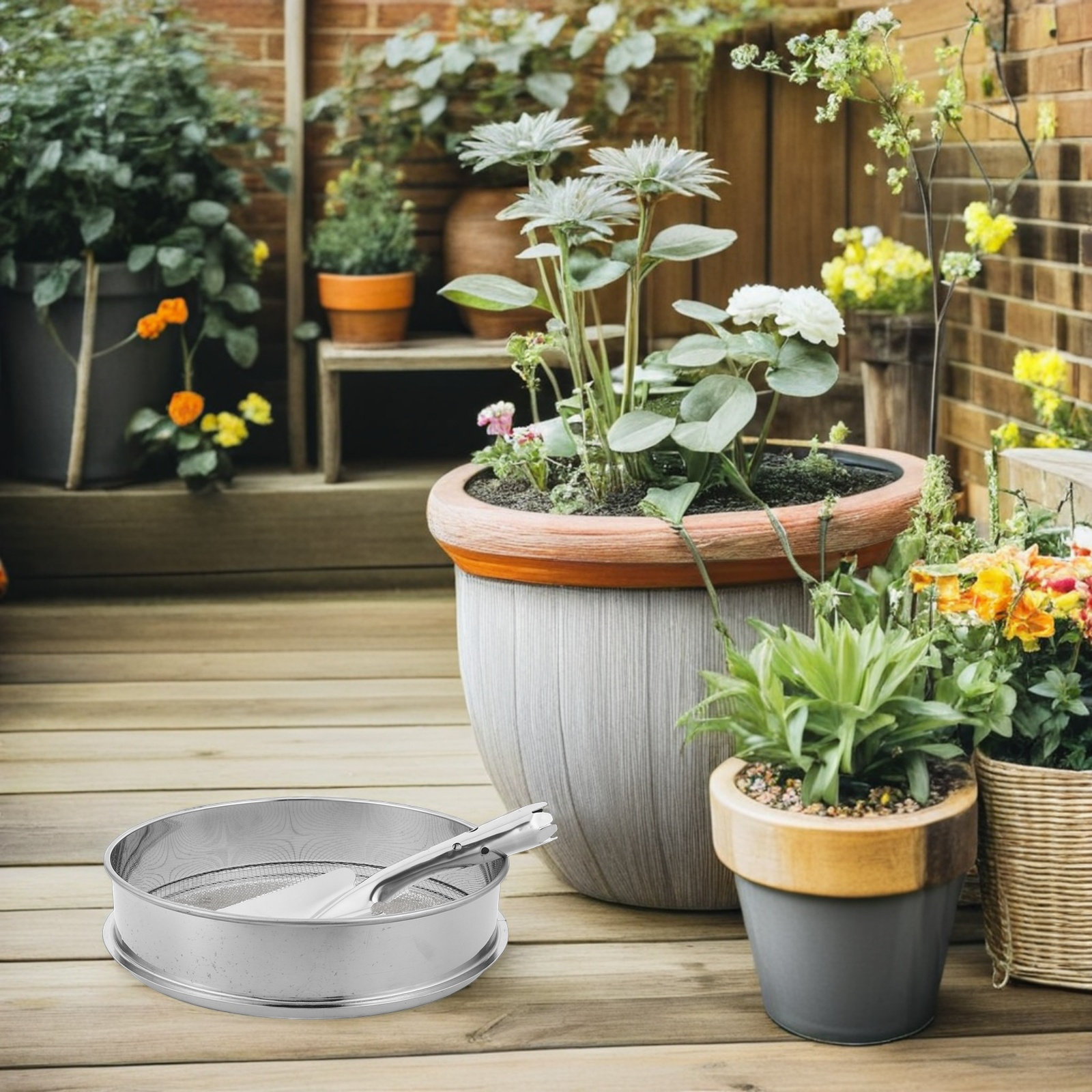 1Set Stainless Steel Round Gar - đánh giá và giá Garden Sieve Soil