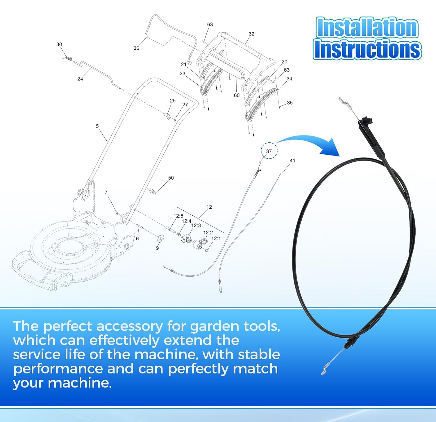 139-6594 PP B&S Brake Cable fo - đánh giá và giá Gardening Tools B&M