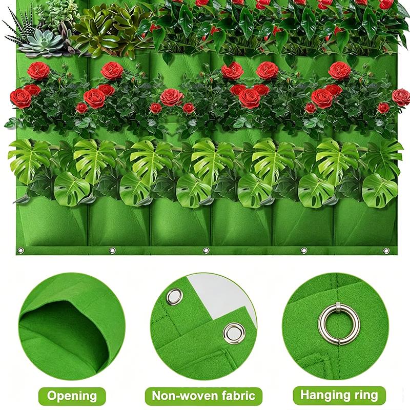 Wall Hanging Pockets Planting  - đánh giá và giá Vertical Wall Planter