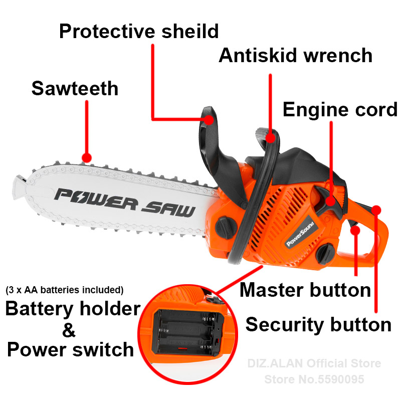 Electric Toy Chainsaw Kids Toy - đánh giá và giá Gardening Tools For 8 Year Olds