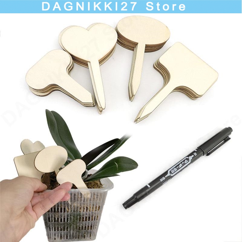 10x T-Type Wooden Plant Labels - đánh giá và giá Gardening Tools Labeled