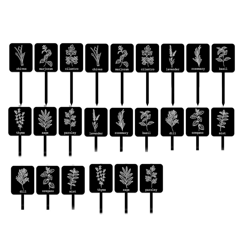 24Pcs Acrylic Plant Label Sign - đánh giá và giá Gardening Tools With Names