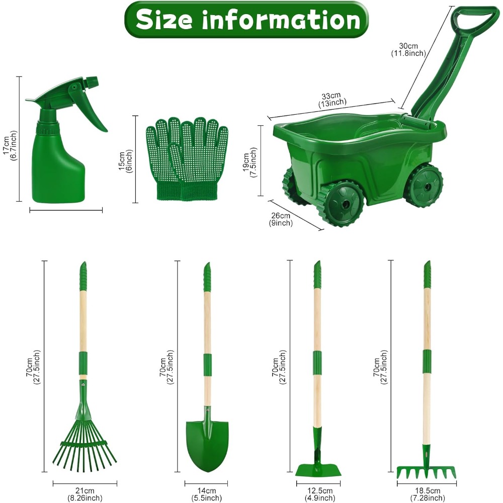 Kids Gardening Tools Set with  - đánh giá và giá Gardening Tools Girly