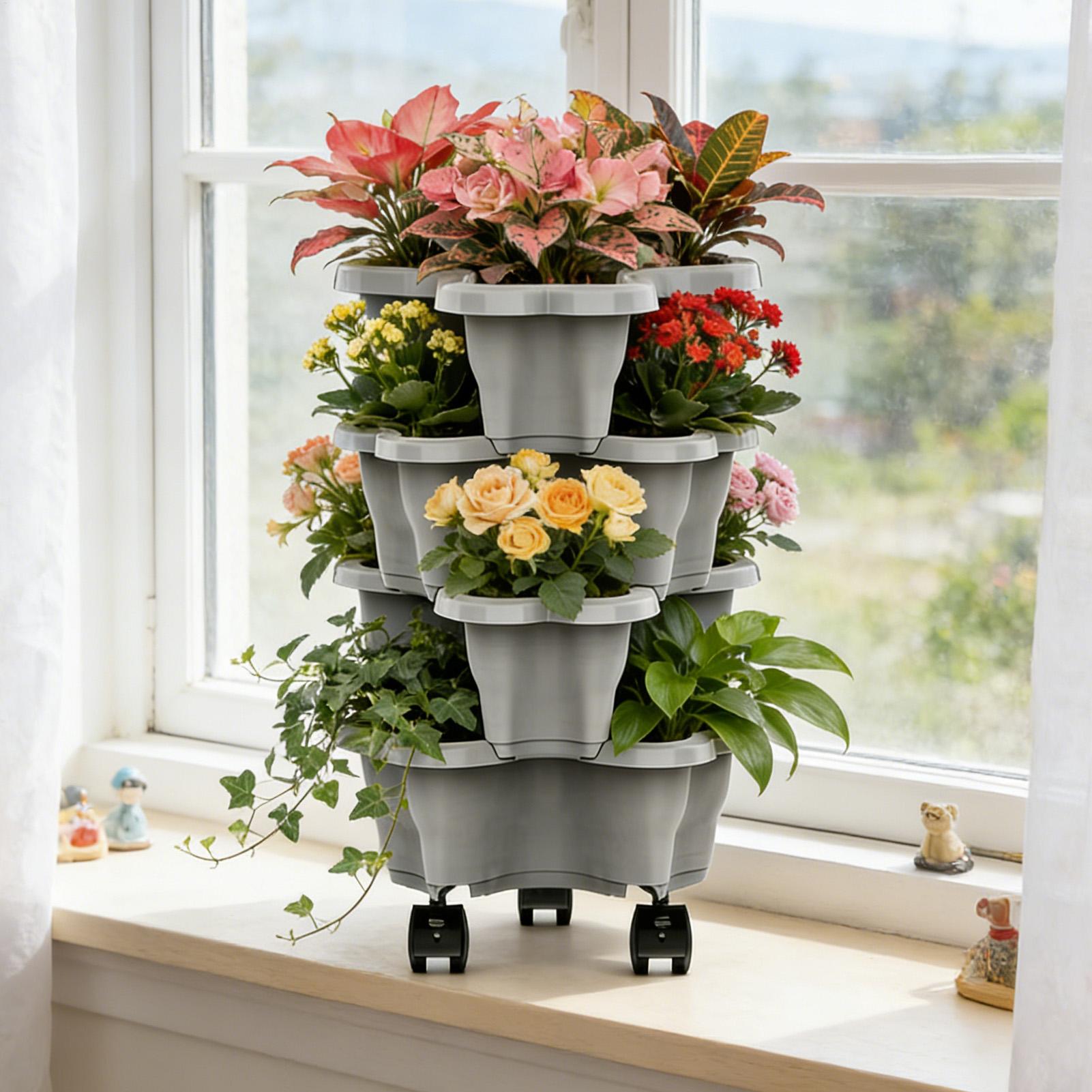 4/5 Tiers Flowerpot Vertical T - đánh giá và giá Vertical Wall Planter