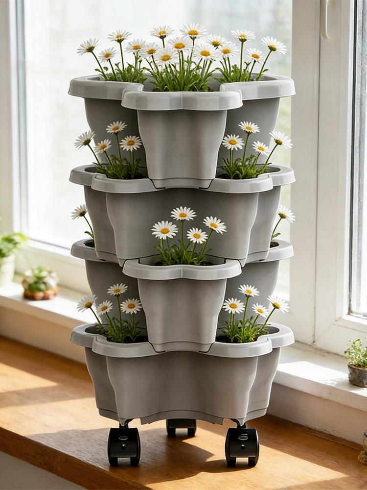 4/5 Tiers Flowerpot Vertical T - đánh giá và giá Vertical Wall Planter